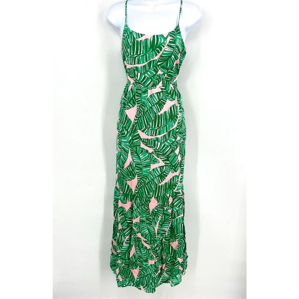 LILLY PULITZER Womens Teresa Maxi Dress XS Green Pink Lets Go Bananas NWT - Picture 5 of 13